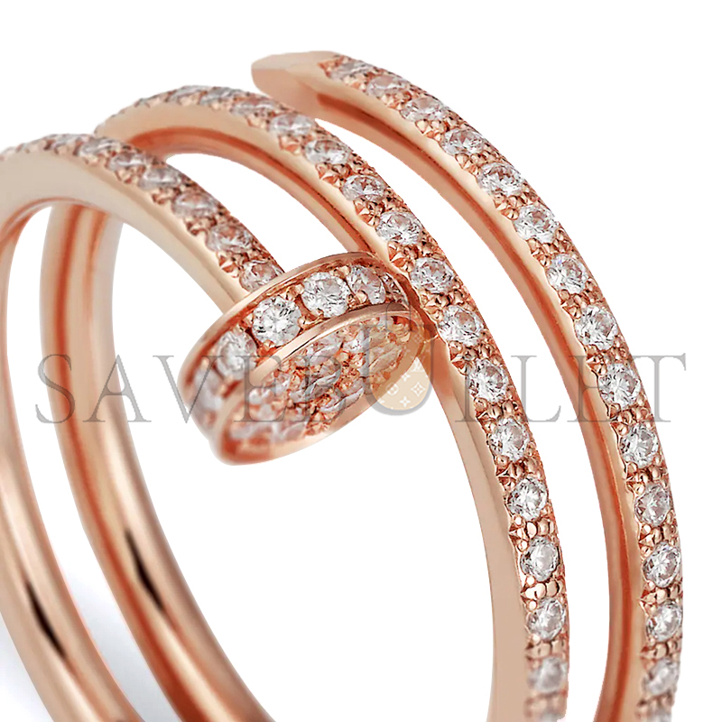 CARTIER JUSTE UN CLOU RING, DOUBLE, SEMI-PAVED B4210900